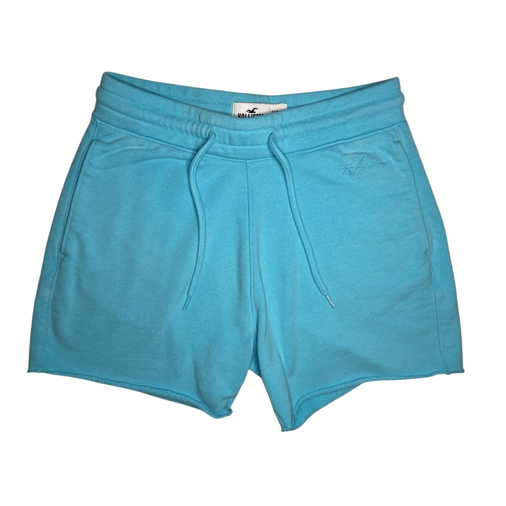 Hollister Womens Fleece Lounge Shorts Aqua Blue XS Must Have Collection String